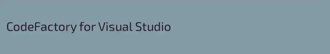 CodeFactory for Visual Studio